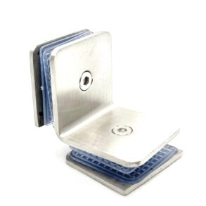 Stainless Steel Glass Clamp Bracket – 90° Corner Support