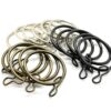 Metal Curtain Rings with Hooks – Assorted Finishes